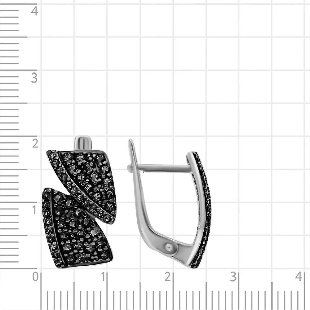 Серьги с фианитами из серебра 925 пробы 2