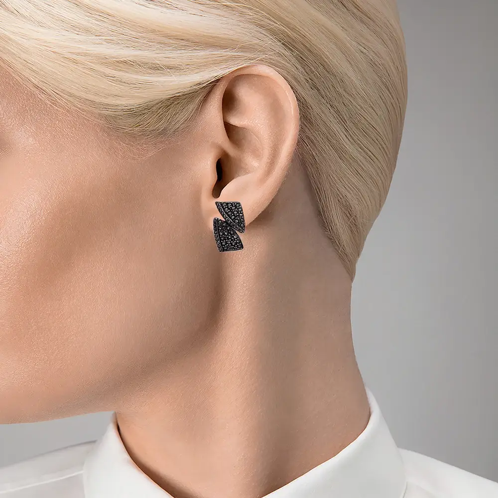 Серьги с фианитами из серебра 925 пробы 3