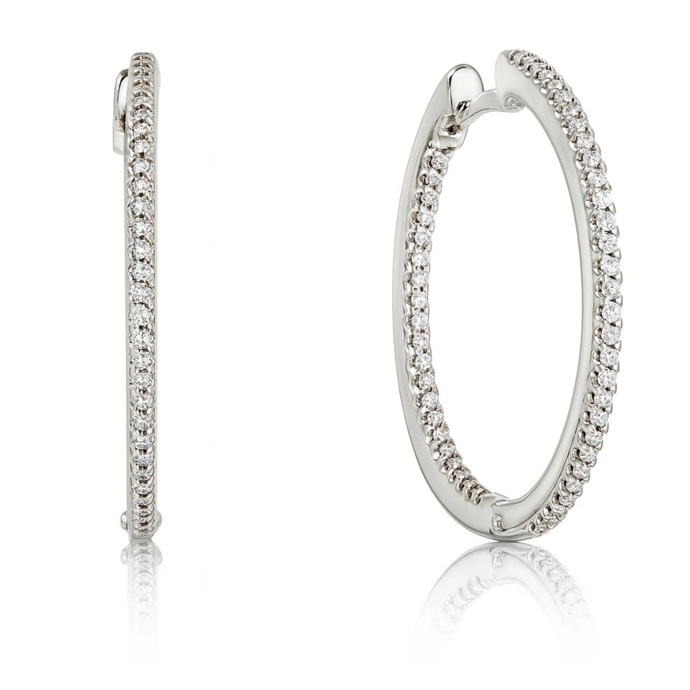 Серьги с фианитами из серебра 925 пробы 1