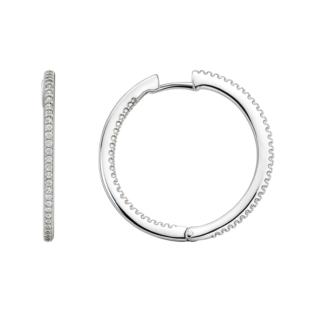 Серьги с фианитами из серебра 925 пробы 2