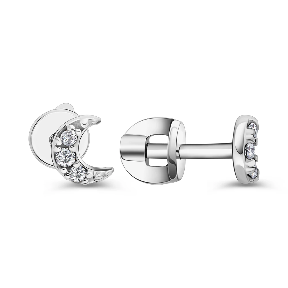 Серьги с фианитами из серебра 925 пробы 2
