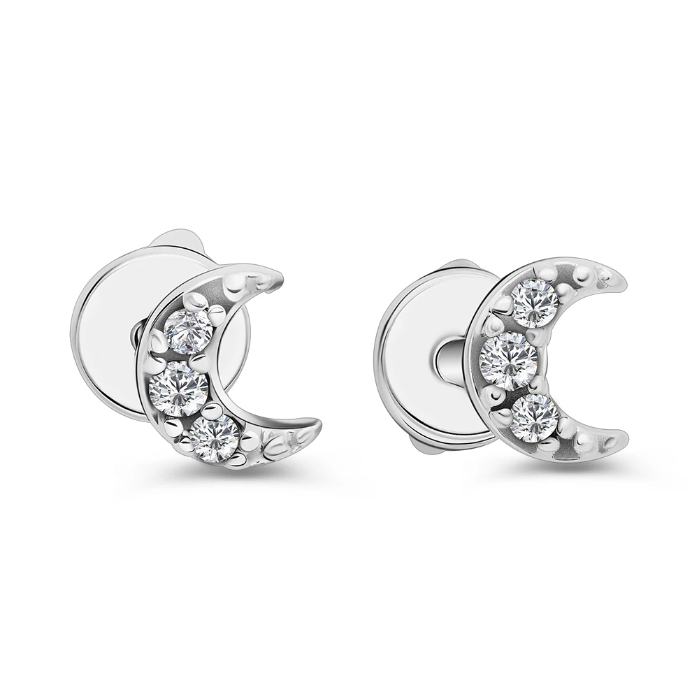 Серьги с фианитами из серебра 925 пробы 1