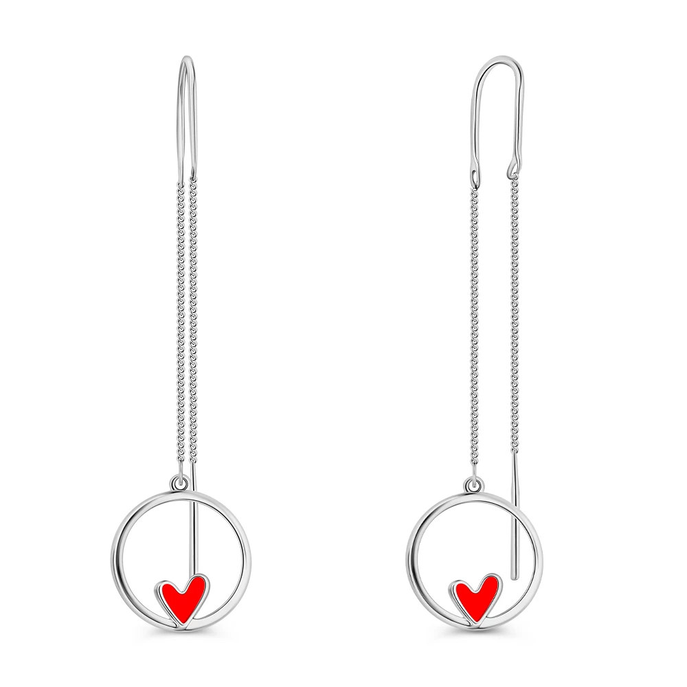 Серьги-продевки из серебра 925 пробы