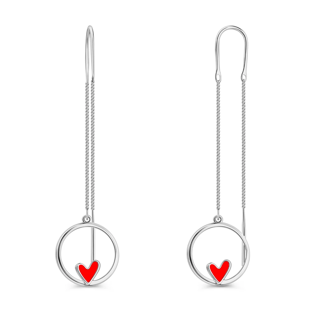 Серьги-продевки из серебра 925 пробы