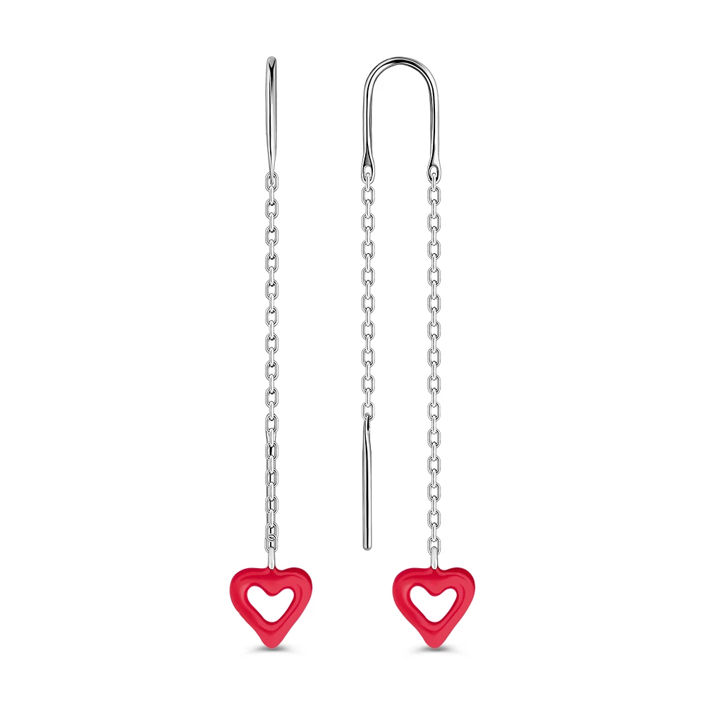 Серьги-продевки из серебра 925 пробы