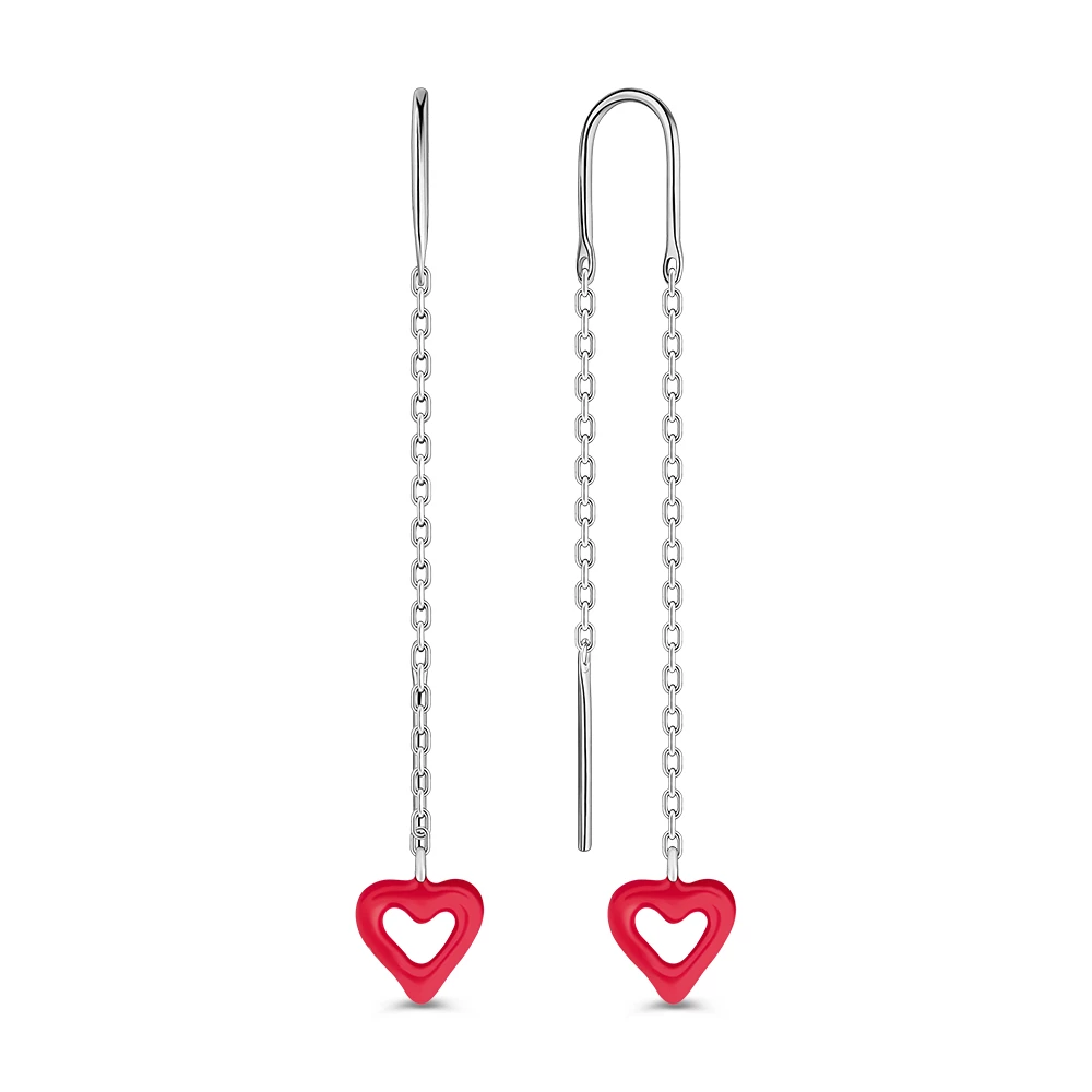Серьги-продевки из серебра 925 пробы