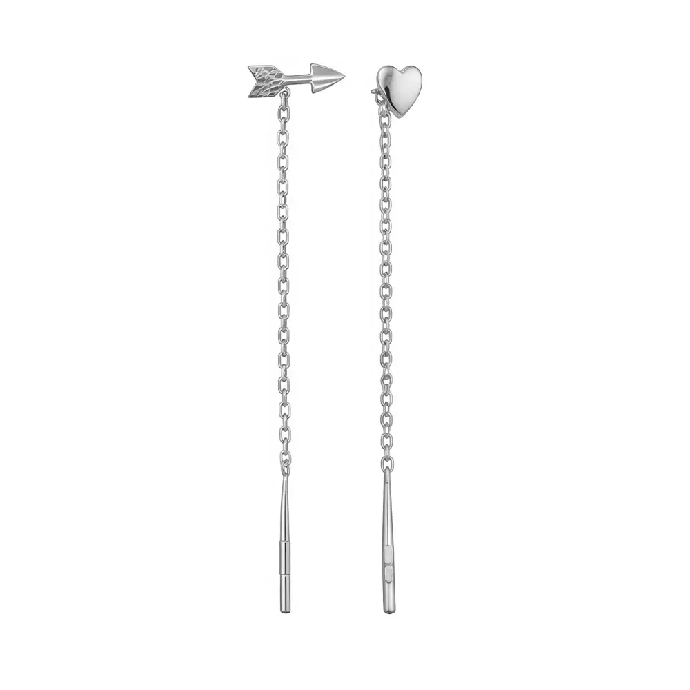 Серьги-продевки из серебра 925 пробы 2