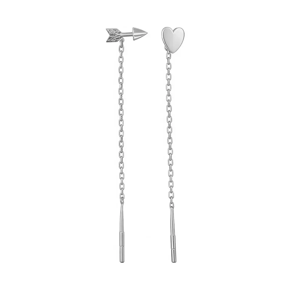 Серьги-продевки из серебра 925 пробы 1