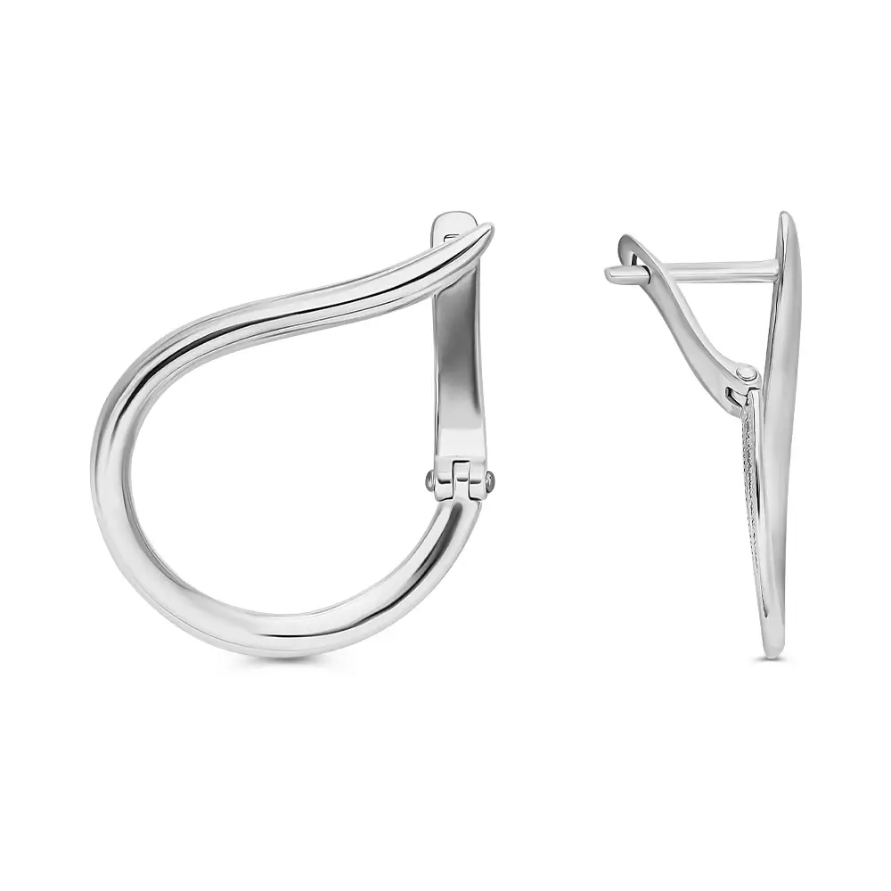 Серьги конго из серебра 925 пробы 2