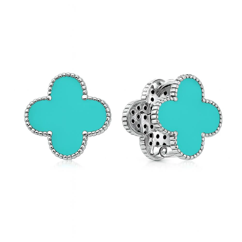 Серьги с фианитами из серебра 925 пробы