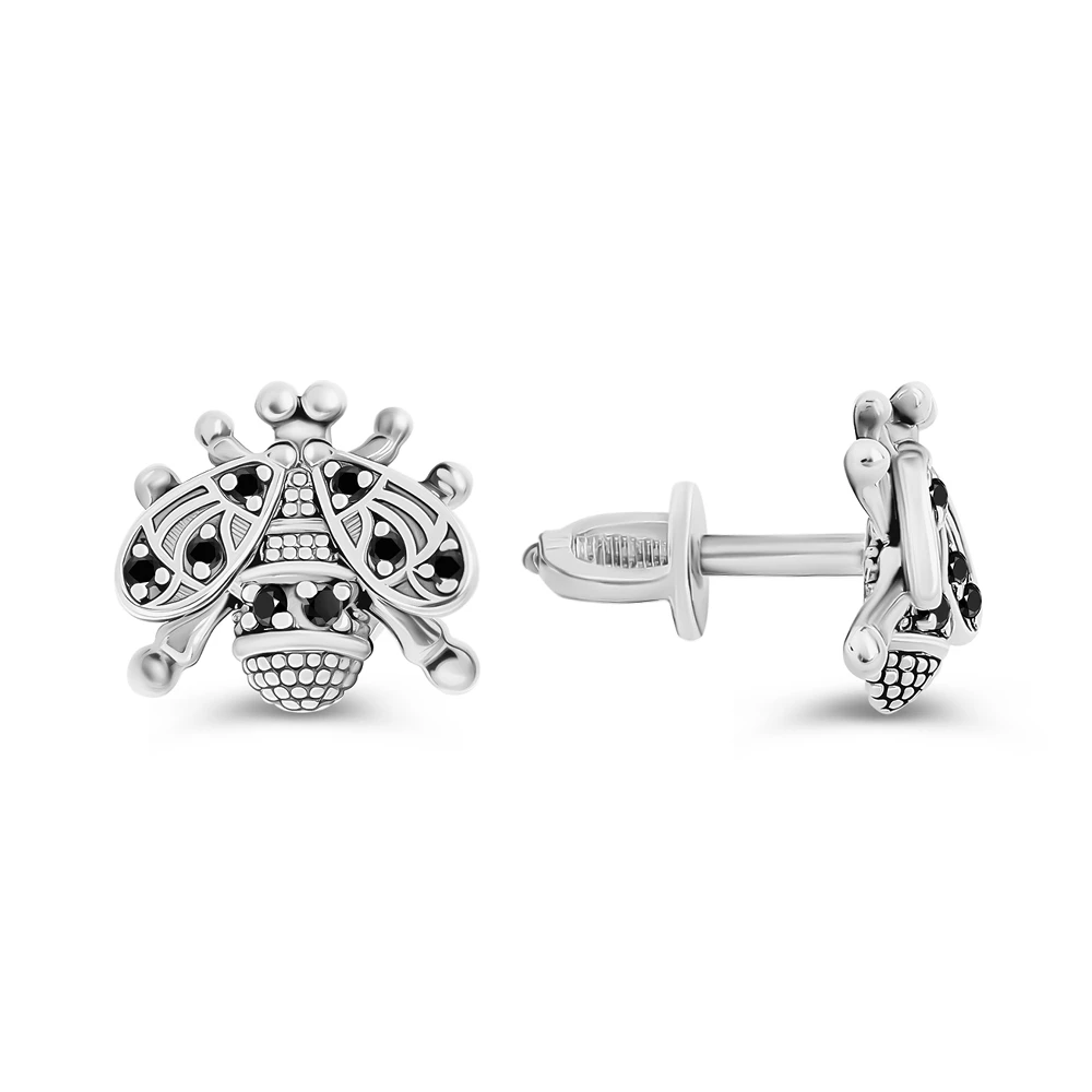 Серьги с фианитами из серебра 925 пробы