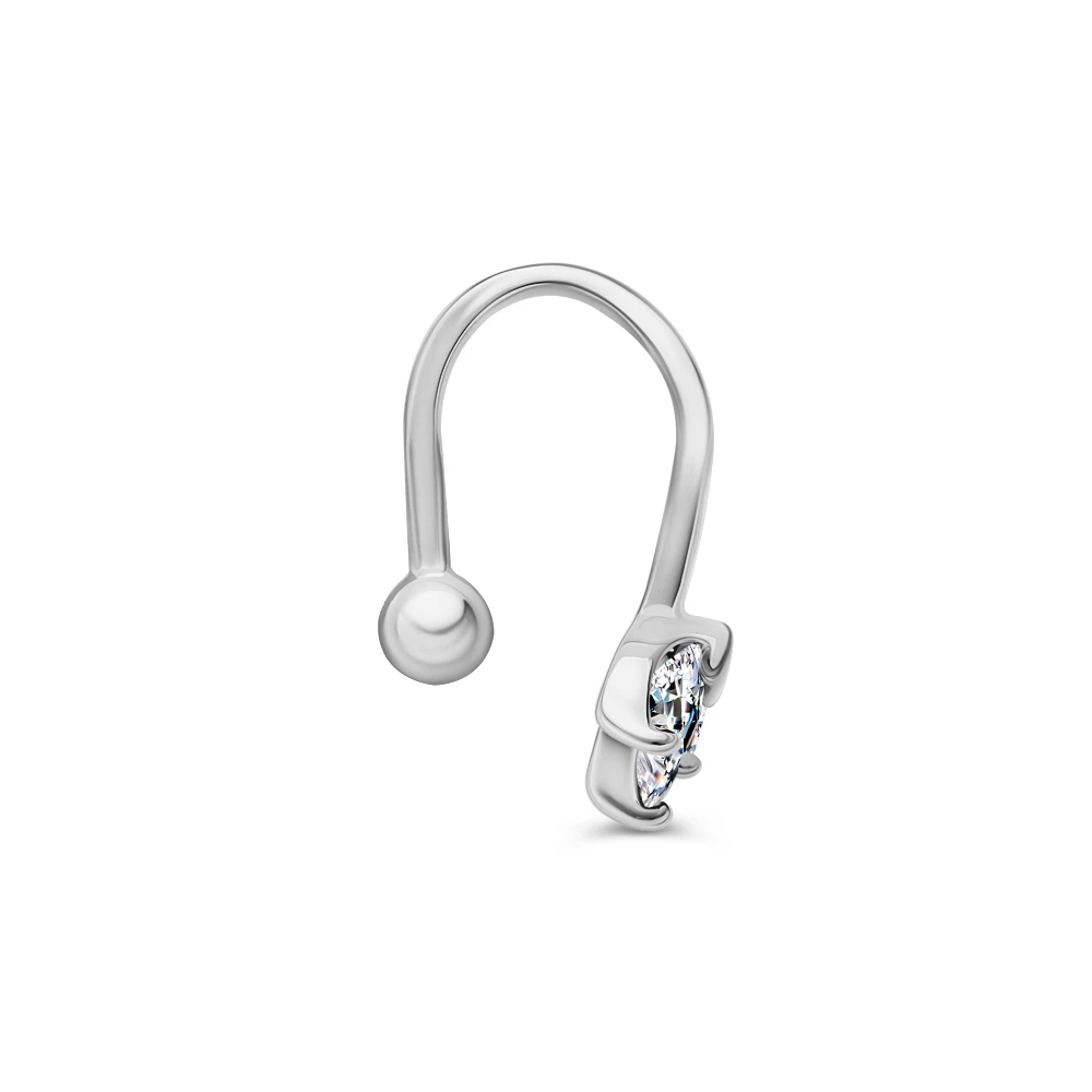 Серьги с фианитами из серебра 925 пробы