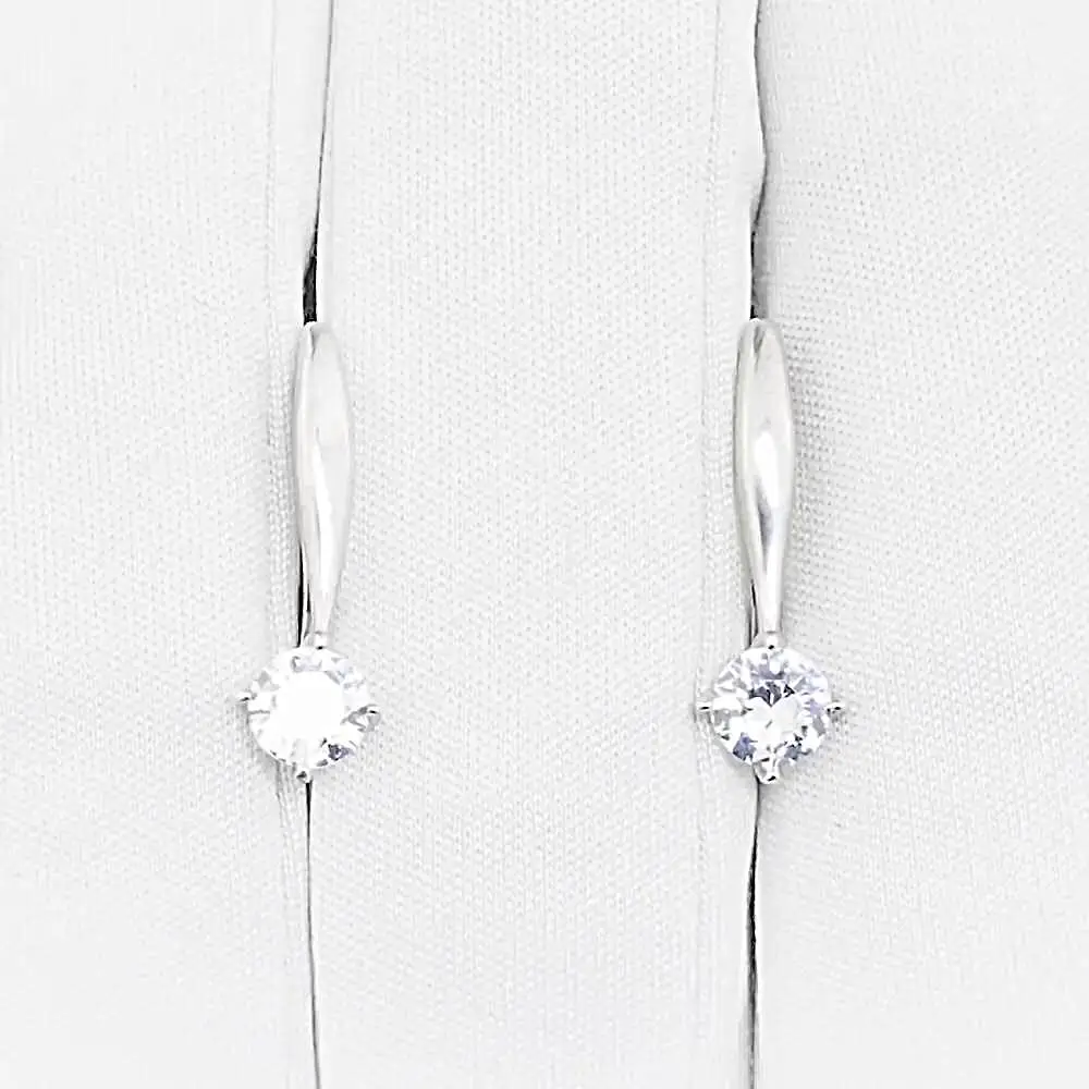 Серьги с цирконами из серебра 925 пробы 2