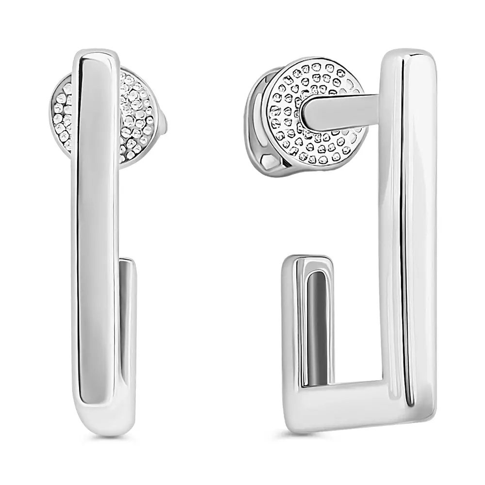 Серьги конго из серебра 925 пробы 1