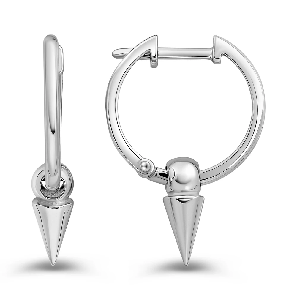 Серьги конго из серебра 925 пробы