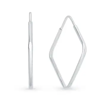 Серьги конго из серебра 925 пробы