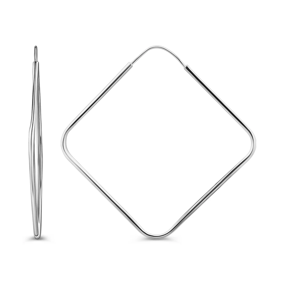 Серьги конго из серебра 925 пробы