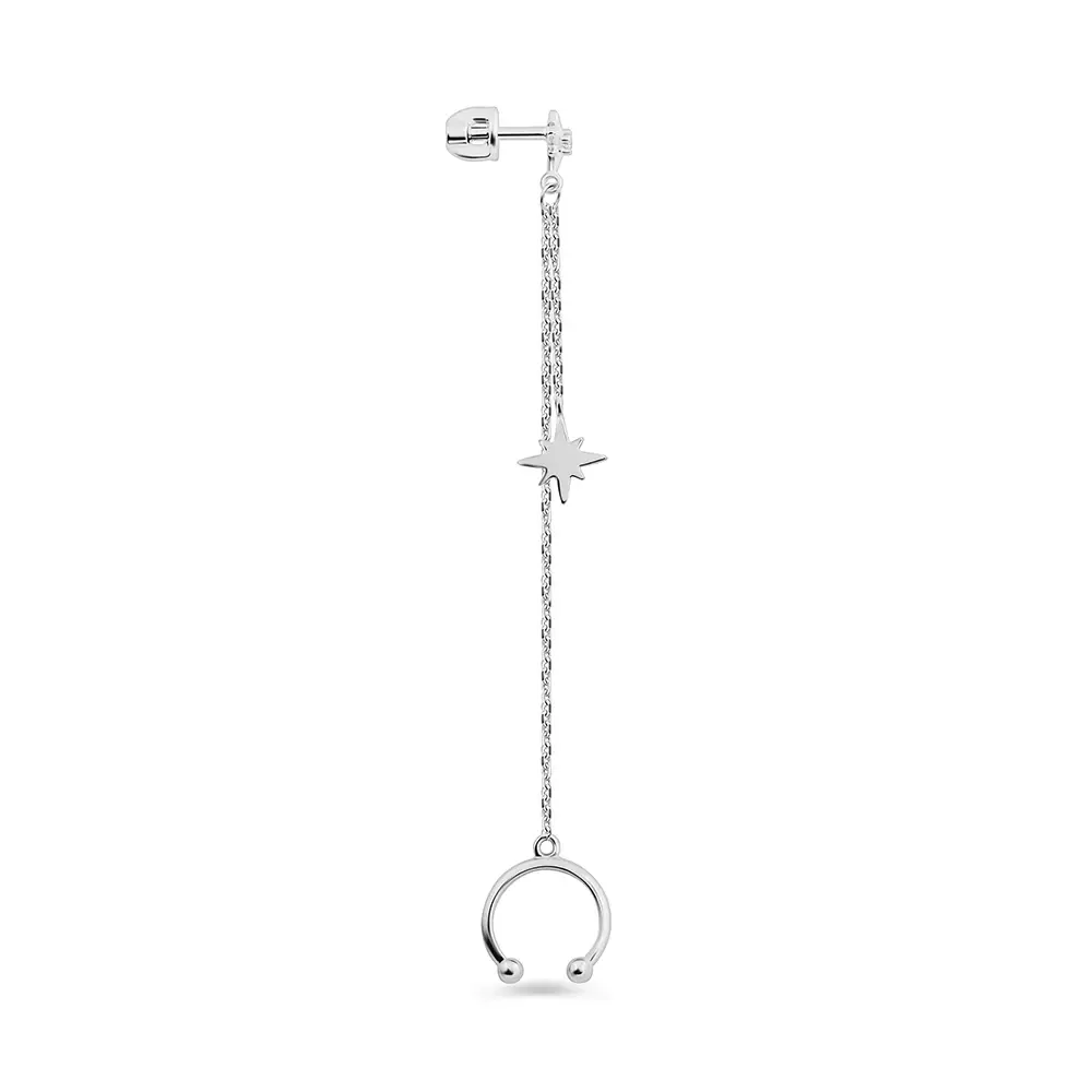Серьги с фианитами из серебра 925 пробы 3
