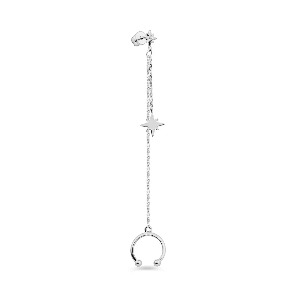 Серьги с фианитами из серебра 925 пробы 1