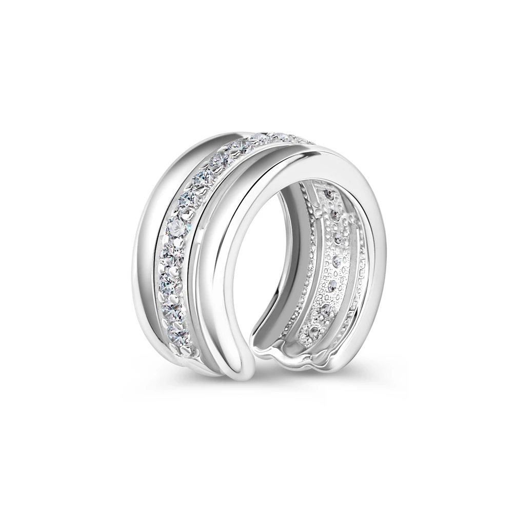 Серьги с фианитами из серебра 925 пробы