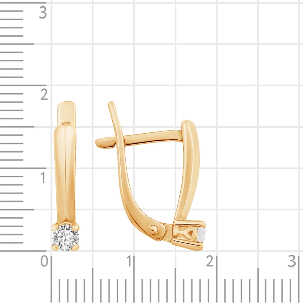 Серьги с фианитами из серебра 925 пробы 3