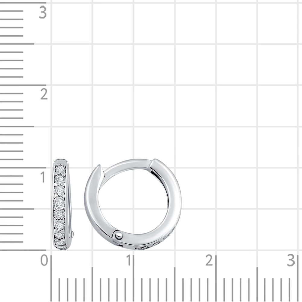 Серьги с фианитами из серебра 925 пробы 3