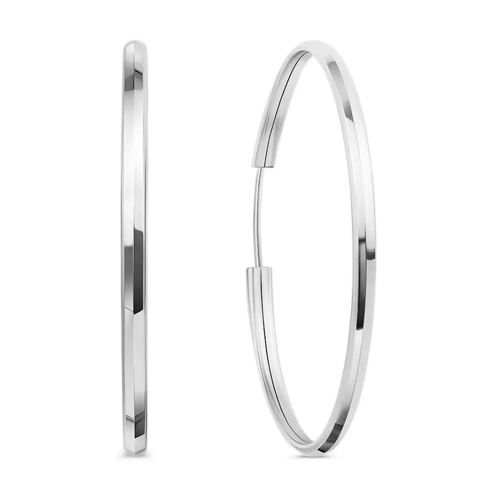 Серьги конго из серебра 925 пробы