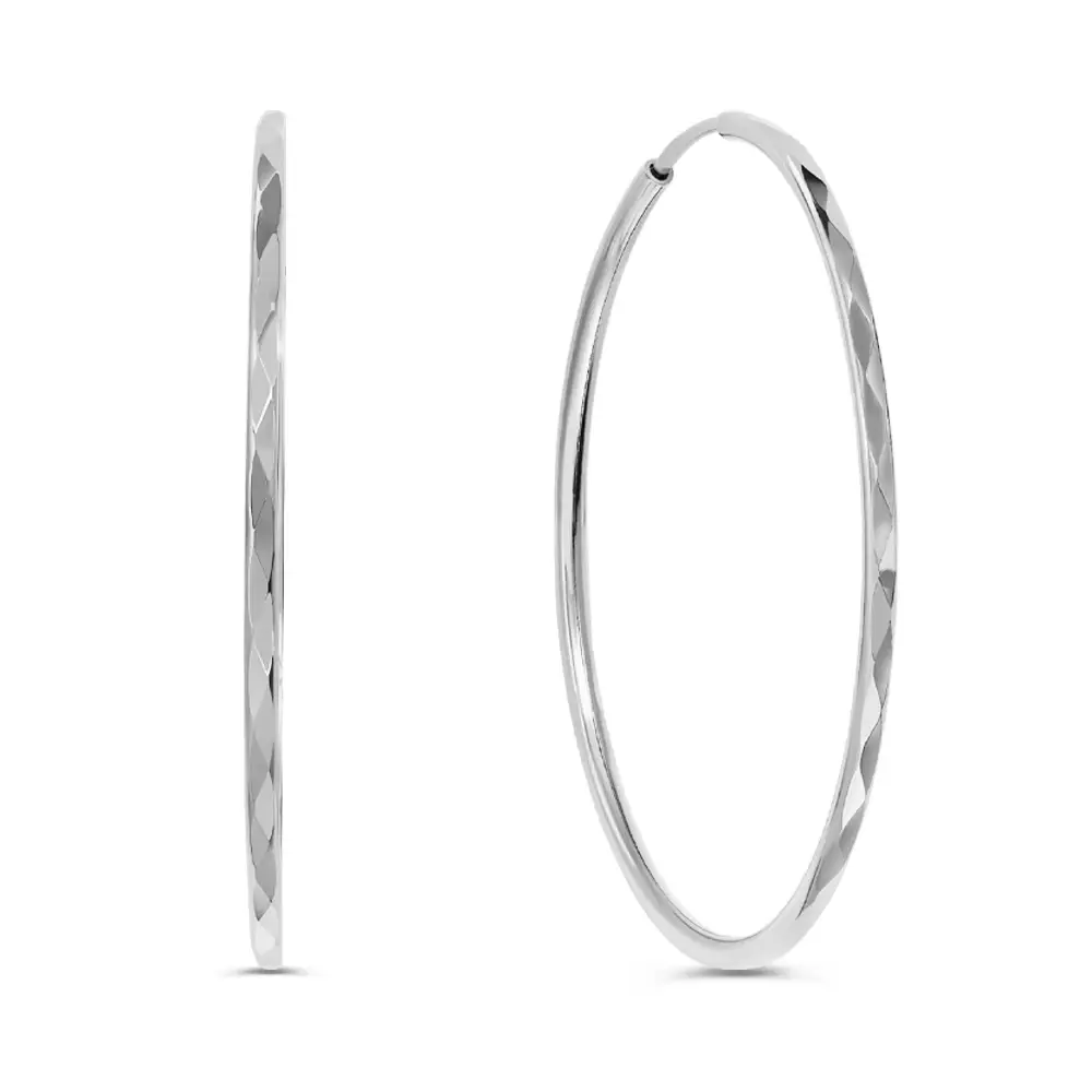 Серьги конго из серебра 925 пробы