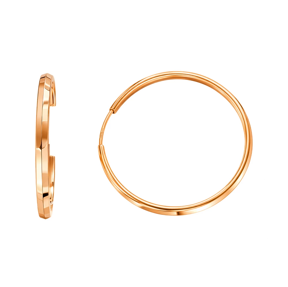 Серьги конго из серебра 925 пробы