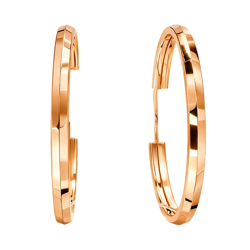 Серьги конго из серебра 925 пробы