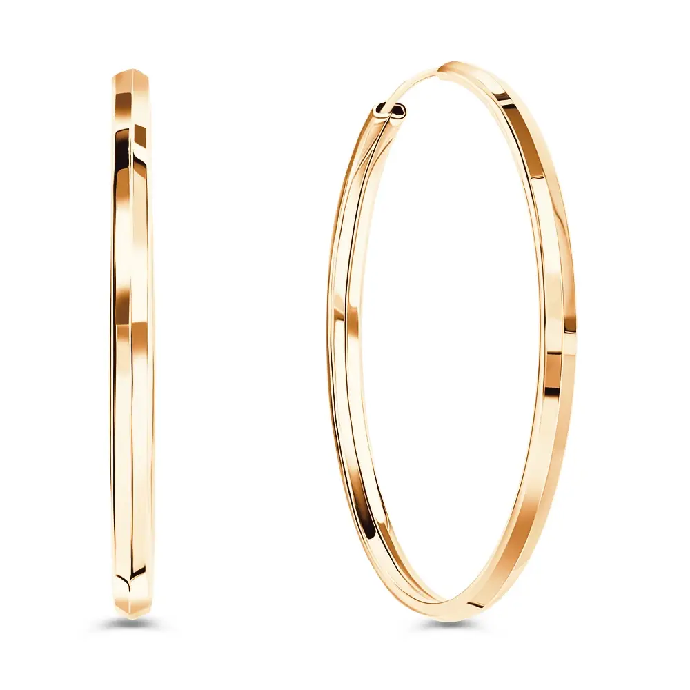 Серьги конго из серебра 925 пробы