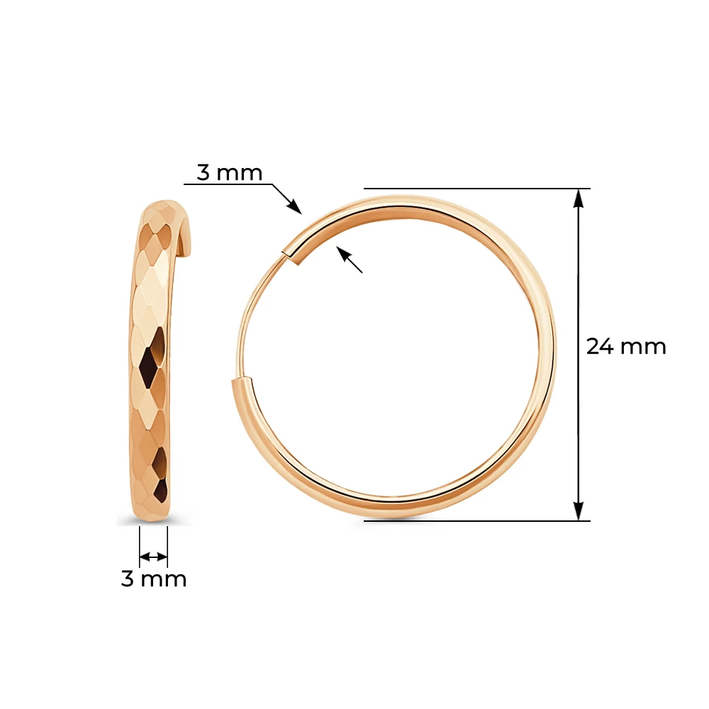 Серьги конго из серебра 925 пробы