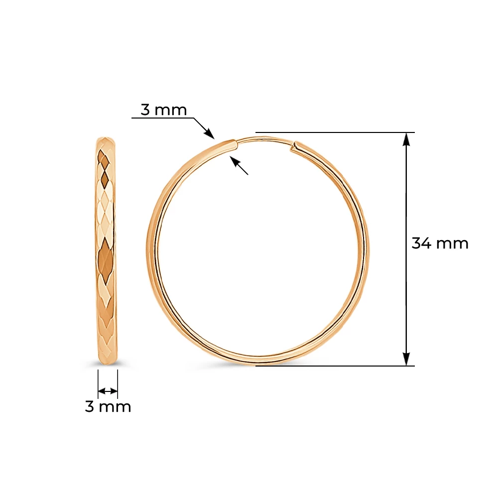 Серьги конго из серебра 925 пробы