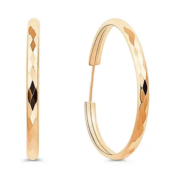 Серьги конго из серебра 925 пробы