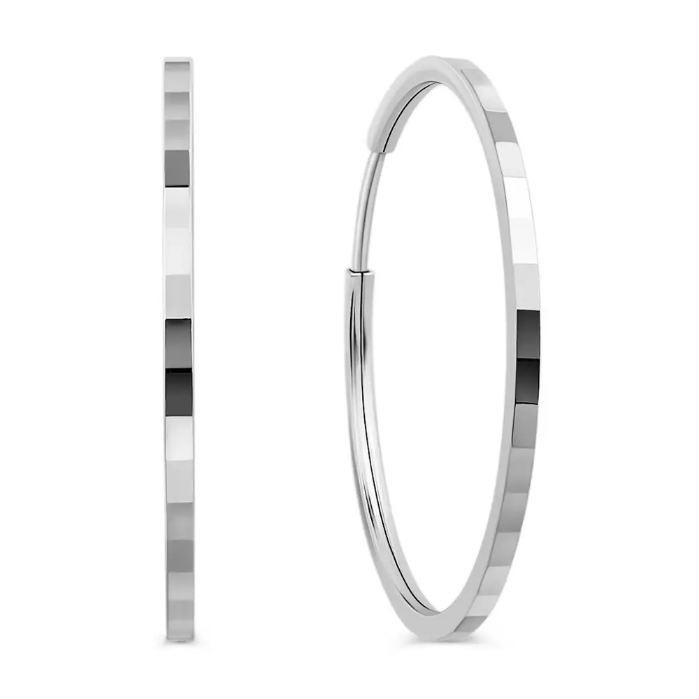 Серьги конго из серебра 925 пробы