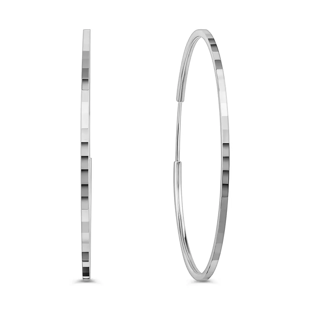 Серьги конго из серебра 925 пробы