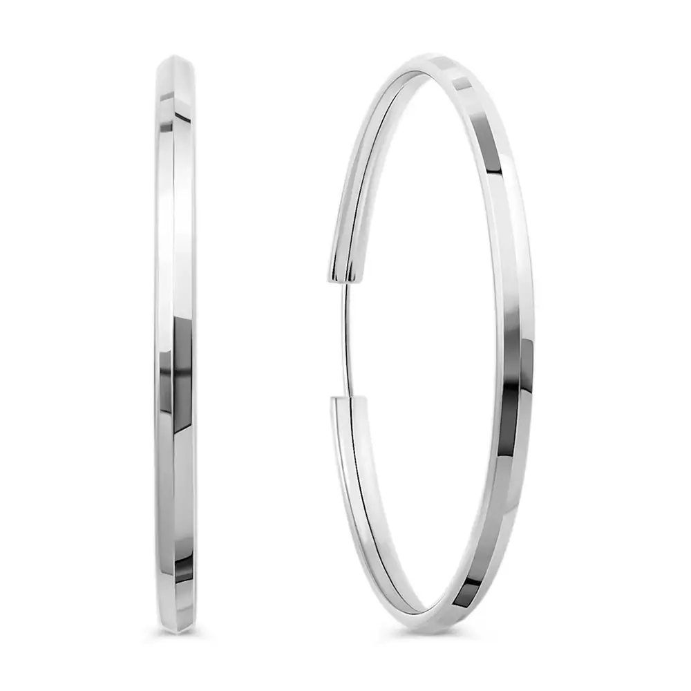 Серьги конго из серебра 925 пробы