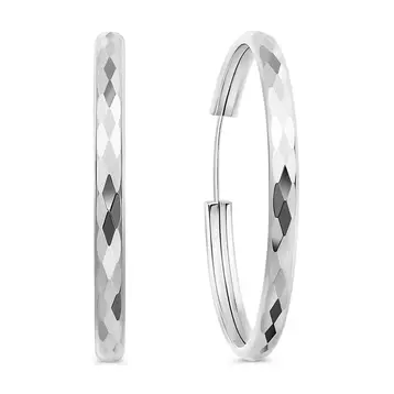 Серьги конго из серебра 925 пробы