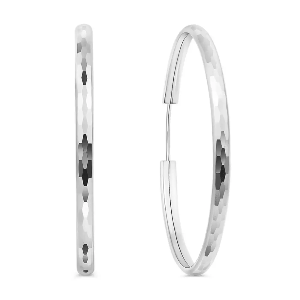 Серьги конго из серебра 925 пробы