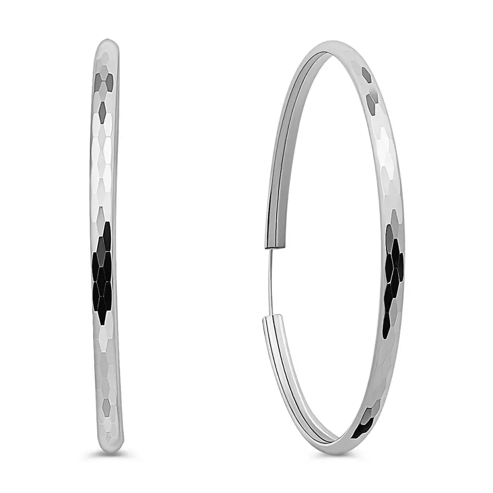 Серьги конго из серебра 925 пробы