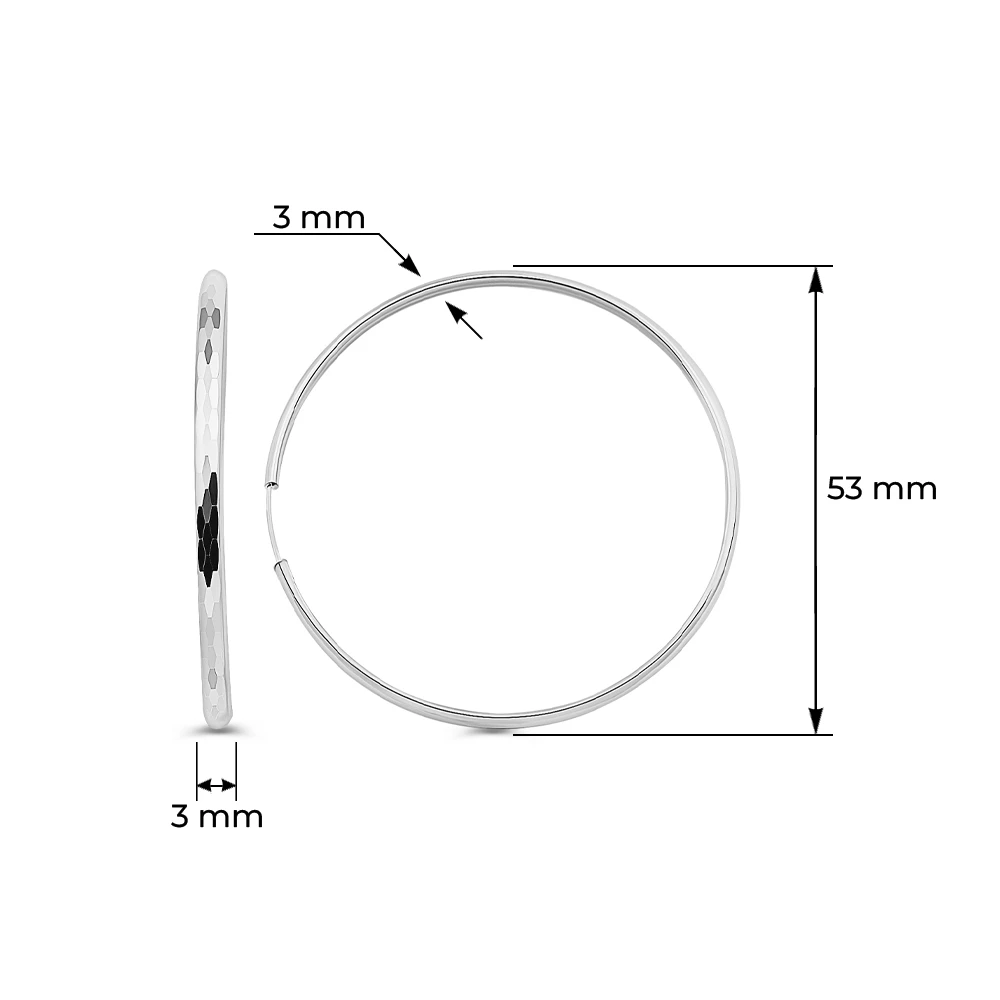 Серьги конго из серебра 925 пробы