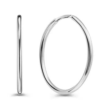 Серьги конго из серебра 925 пробы