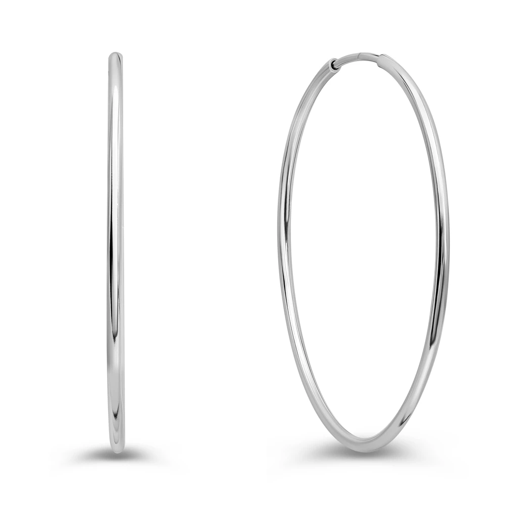 Серьги конго из серебра 925 пробы