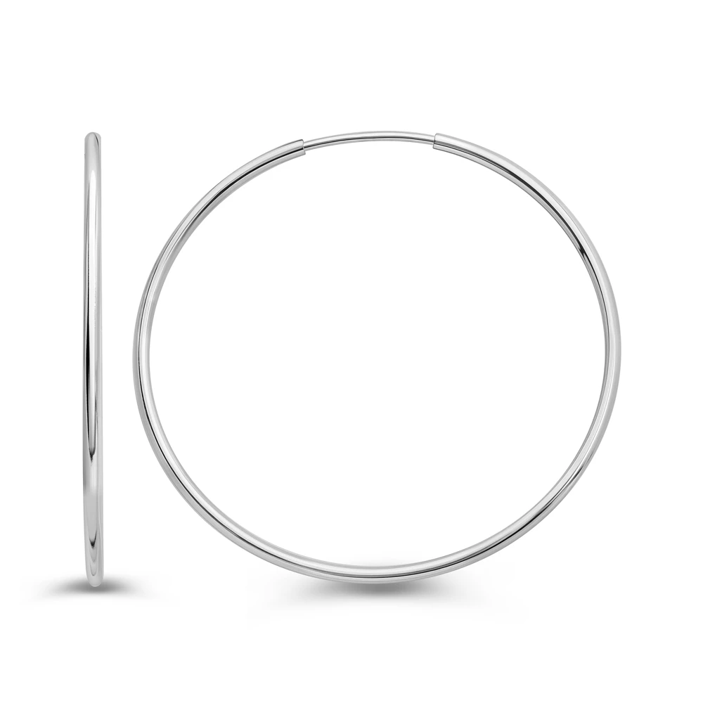 Серьги конго из серебра 925 пробы