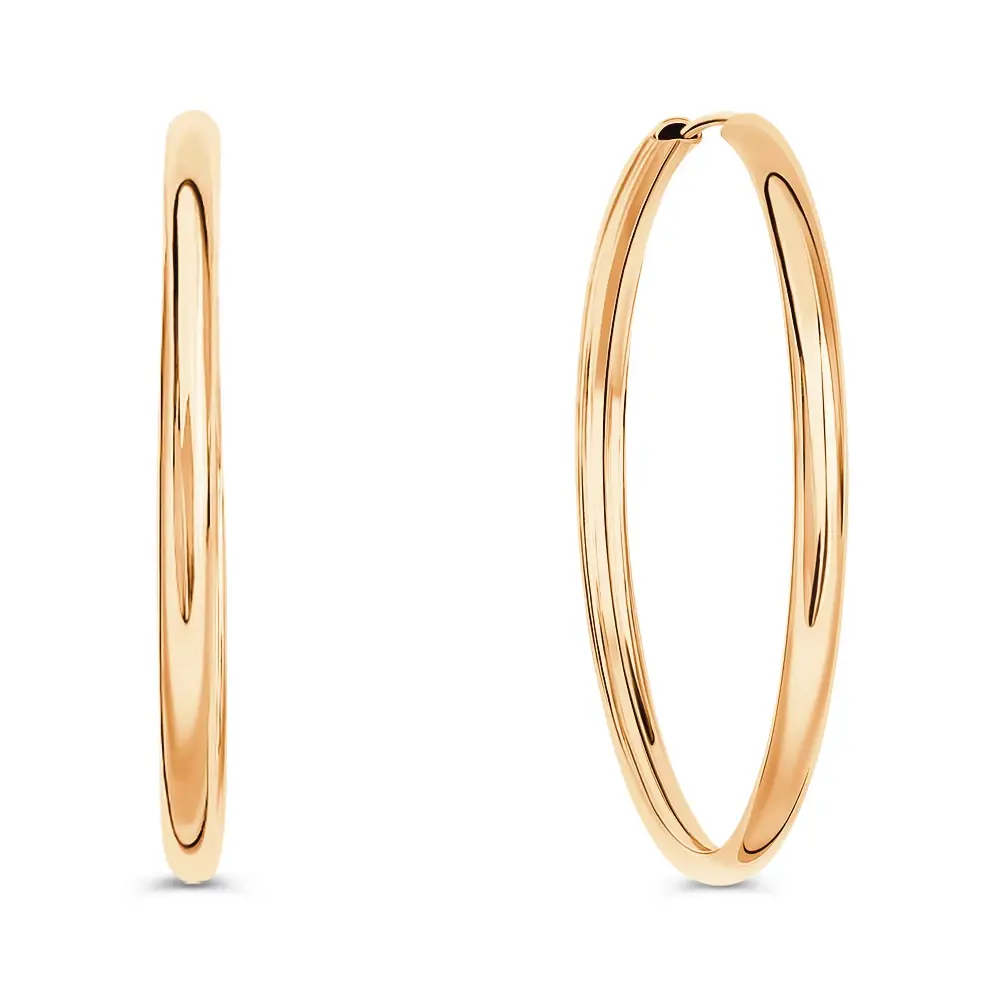 Серьги конго из серебра 925 пробы