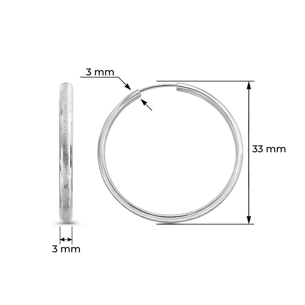 Серьги конго из серебра 925 пробы 3