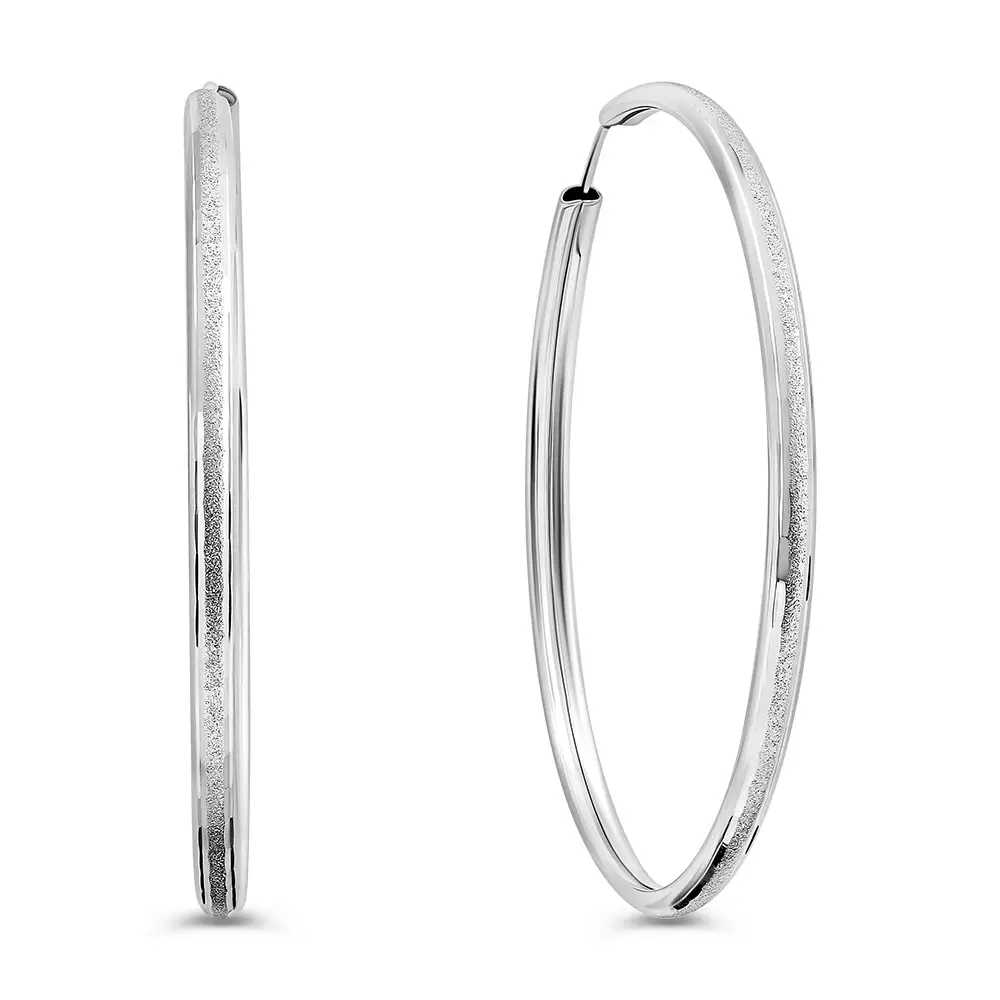 Серьги конго из серебра 925 пробы