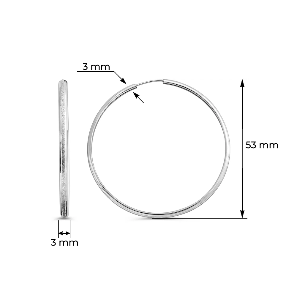 Серьги конго из серебра 925 пробы