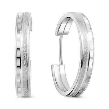 Серьги конго из серебра 925 пробы