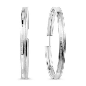 Серьги конго из серебра 925 пробы